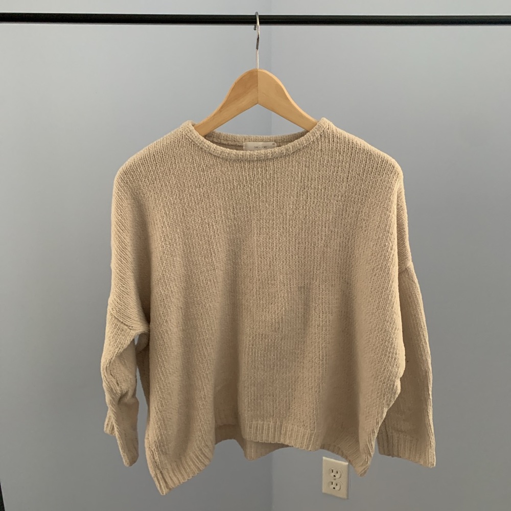 OAK + FORT - FUZZY KNIT SWEATER